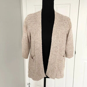 Anthropologie Sparrow Cable Knit Open Front  Cardigan